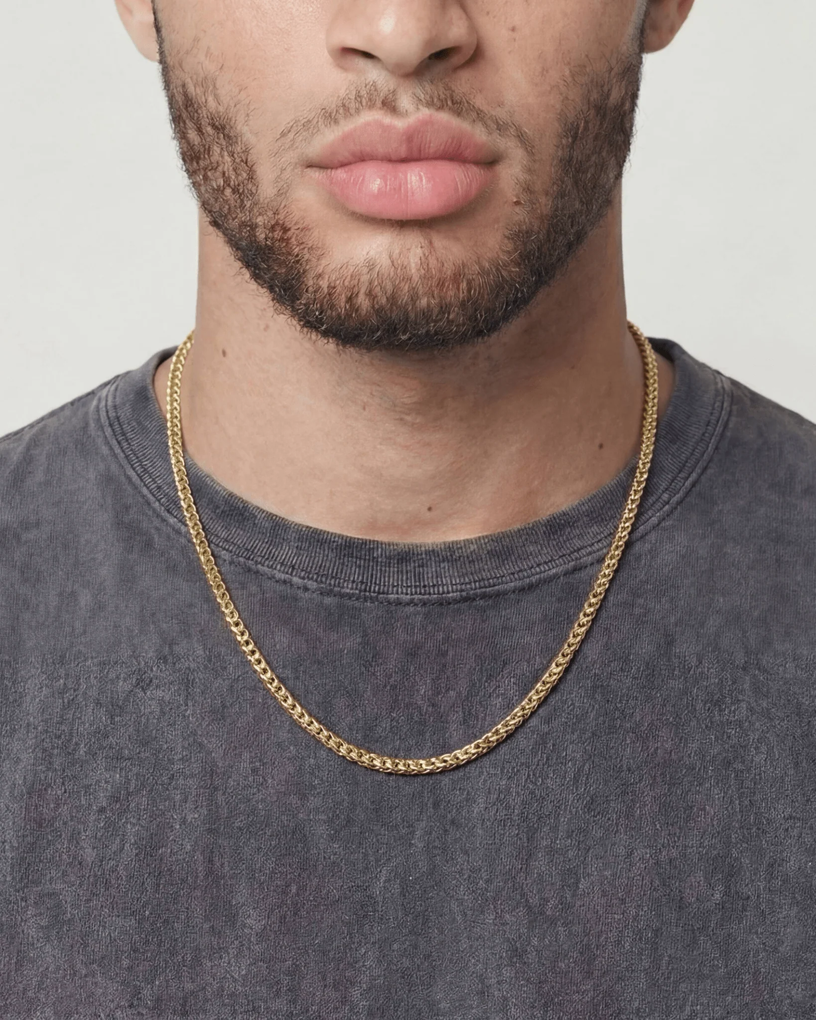 CLEAN FRANCO CHAIN. - 3MM GOLD - Image 3