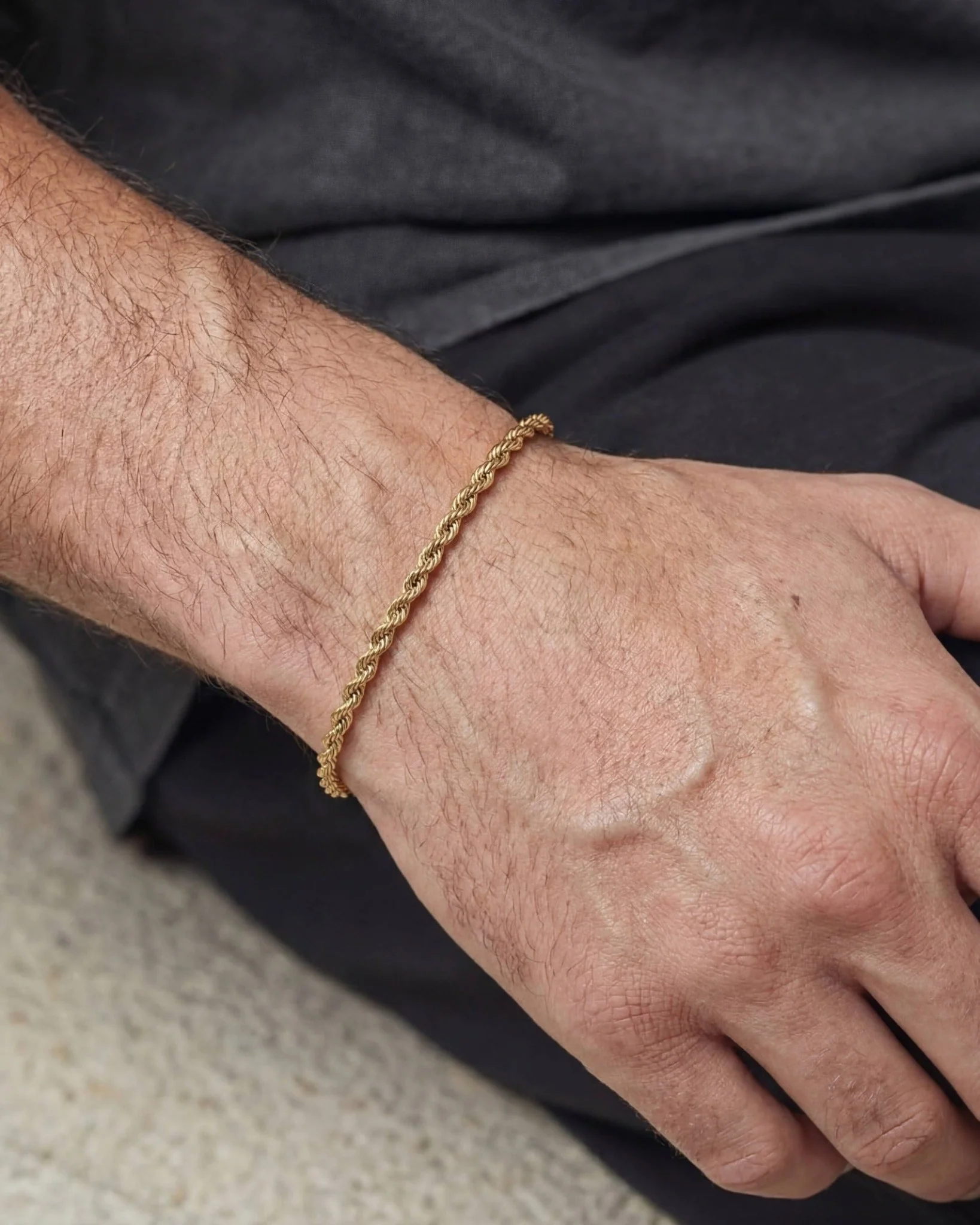 CLEAN ROPE BRACELET. - 3MM GOLD - Image 4